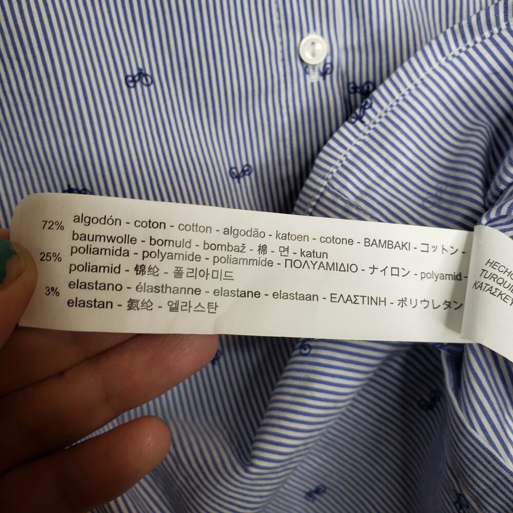 Zara Basic| Bicycle Pattern Button Down - Picture 9 of 14